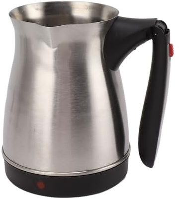 Zerodis Cafetera Turca Auténtica Cafetera Turca Eléctrica de 500 Ml y 600 W con Mango Plegable Antiescaldaduras Disfrute de un café Turco Rico y Aromático en Casa