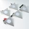 Loevschall Emerald Kit Unterbauleuchte Küche LED 230V, 5er-Kit, Dreieckige LED-Lampe für unterbauleuchte mit 3500K Weißlicht, einfache Installation mit integriertem Schalter, Edelstahl, komplettes Set