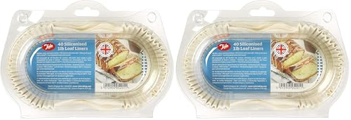 Tala Siliconised 1Lb Loaf Liners, Reusable and Made in England, Cream (Pack of 2)
