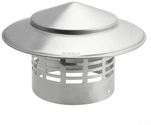 Cache-trou de poêle pour tuyau, 110 à 160 mm monté sur le toit - Protection contre les oiseaux - En acier inoxydable - Hotte d'aération d'évacuation de cheminée (110 mm)