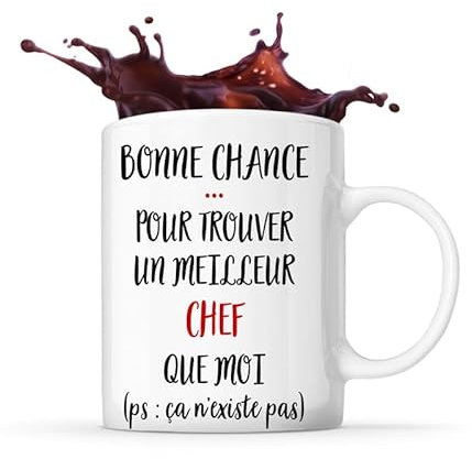Planetee Tasse Chef | Mug Cadeau Travail Métier Départ Retraite Collègue Anniversaire Noël