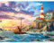 MOGTAA Leuchtturm Diamond Painting Erwachsene, 5D am Meer Diamant Painting Bilder Set, Full Drill Diamond Art Landschaft Diamant Malerei für Home Dekor 30x40cm