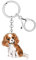 RAIDIN Porte-clés chien mignon en acrylique pour femmes filles Kawaii Chiots Bijoux Cadeaux pour sac à main Clés de voiture Amoureux des chiens (Cavalier King Charles Spaniel)