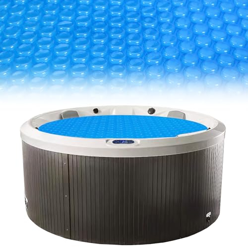 NOVWANG Whirlpool-Abdeckung, 16 mm Whirlpool-Thermodecke für 180 cm und darunter, runder Whirlpool, robuste Solarabdeckung, schwimmende, isolierende Solar-Heizdecke für den Innen- und Außenbereich,
