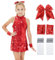 Ragelion Mädchen Pailletten-Kostüm Tanzkleid Mädchen Hip Hop Kleidung Mädchen Kleid Glitzer Mädchen Kostüme für Kinder