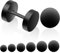 12 Stück Ohrringe Herren Schwarze Ohrstecker Ohrringe Männer Edelstahl Hypoallergen Fake Plug Tunnel Piercing Set hochwertig Ohrringe für Herren und Damen 4/5/6/7/8/10 mm