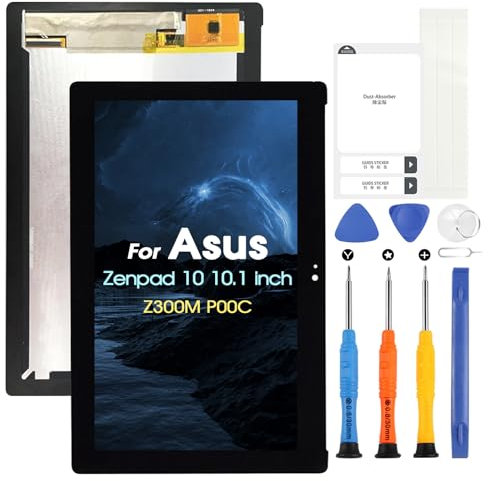 per Asus Zenpad 10 Z300M P00C LCD, Schermo 10.1 Sostituzione dello Schermo Touch Screen Assembly con Riparazione Kit(Nero)