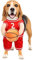 Hunde Basketball Kostüm Mit Ball, Halloween Kostüme Für Hunde Lustiges Haustierkostüm Hunde Basketball Spieler Kostüm Haustier Cosplay Party Anzug Für Halloween Haustier Cosplay Party