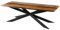 Massivmoebel24.de Mango Esstisch mit grau-transparentem Epoxidharz 240x100x76 cm massiver Esszimmertisch | Kreuzgestell anthrazit matt | Natur lackiert Baumkanten-Optik | Unikat #4