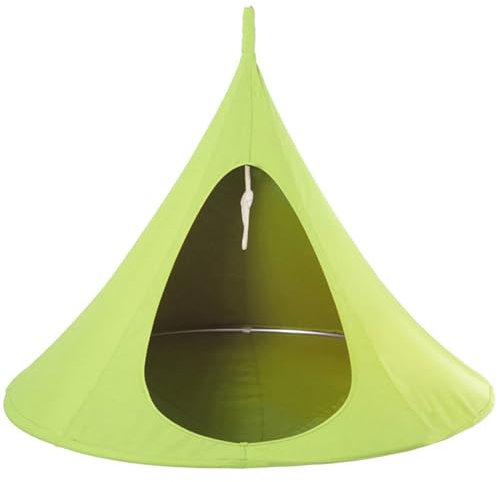 Swing Butterfly Hängesessel Outdoor Indoor Hängematte Zelt Doppel 110 x 100 cm (Weiß) Outdoor Hängesessel mit grünem 150 cm x 150 cm Baldachin