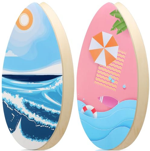 Sonwyoung 2 Pack 35 Zoll Skimboard mit Hochglanzmantel Holz Skimboards Strand Skimboard für Anfänger, Jugendliche und Erwachsene