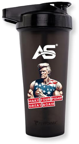 American Supps® DONALD PUMP Shaker 800 ml Eiweiß Shaker für klumpenfreie Proteinshakes & Pre-Workout Drinks - BPA-frei, auslaufsicher, stylisch fürs Gym