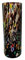 MurArt Jarrón de Murano de 24 cm de altura, colección Tower de vidrio soplado a mano de elaboración artesanal Made in Italy (negro, jarrón)