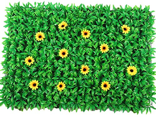 GAOAZHEN Kunstrasen-Wandpaneele, Graswand-Hintergrund, künstliches Dekorpaneel, 4 Stück, Grünpaneel, Buchsbaum- und Efeu-Sichtschutzzaun-Ersatz, Buchsbaum-Hecken-Wandpaneele, künstliche grüne Wand