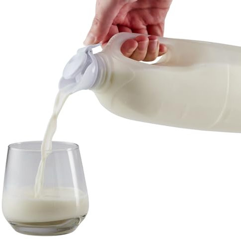 Lakeland Smooth Pouring Milk Bottle Toppers – Pack of 2 Easy Fit Spouts