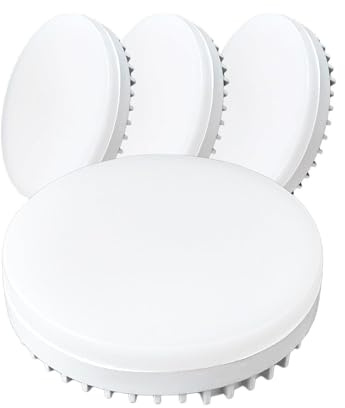 Y.W.Licht GX53 Leuchtmittel 8W 3 Farbetemperatur 3000K 4000K 6500KCRI>80 Ersatz 80W Halogenlampe 180° Abstrahlwinkel 230V GX53 Einbauleuchten für Wohnzimmer, Büro (4 Stück)