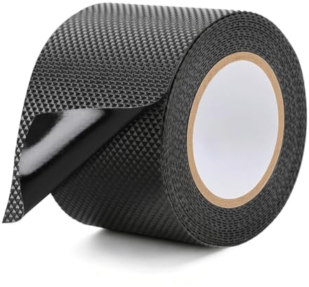 Anti-Rutsch Grip Klebeband aus Gummi 5cm*5m, Wasserdichtes Anti-Rutsch-Band Mit Strukturiertem Klebstoff, Für DIY-Werkzeuge Gadgets Treppen Maus Handläufe (Schwarz)