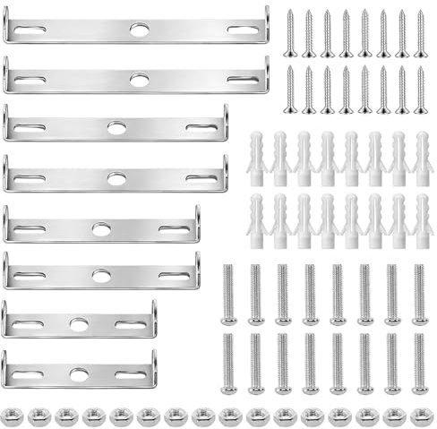 8 Stück Lampenhalterung Decke Kit, 80/90/100/110mm Deckenhalterung für Lampen Decke Pendelleuchte Halterung mit Schraube Mutter Zubehör für Büro Haus Hängeleuchte Wand Leuchten Montagehalterung