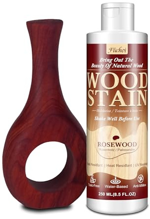 Tinte a base - Palisandro | 250 ml Barniz base agua para muebles de madera interior y exterior, puertas, ventanas, armarios, no tóxico, resistente a tintes