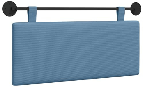 vidaXL Hängendes Kopfteil Cordstoff, Moderner rechteckiger Wand-Kopfteil, weich gepolstert, verstellbare Rückenlehne, platzsparender Bett-Zubehör
