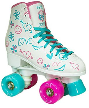 Epic Skates Damen Epic Frost Quad Rollschuhe Skates, Weiß, Ladies 7