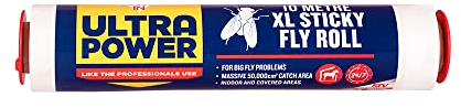 Zero en 10 m X 25 cm Ultra Power Sticky Fly Rouleau (sans substances Toxiques, Tue Les Insectes et Acariens, Suspendre dans Les foyers)
