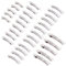 PandaHall 120 Pinzas de Pelo de cocodrilo de 4 tamaños, Pasador francés de Metal, Pinzas de Pelo de cocodrilo rectangulares de Hierro en Blanco, para Bricolaje, Manualidades, Lazos