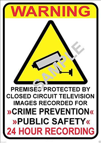 Warnschild mit Aufschrift CCTV WARNING POSTER, A6