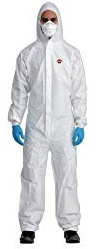 LIFEGUARD PLUS Arbeitsanzug Vlies Cat. III Type 5 6 Größe XL Weiß, Weiß, XL