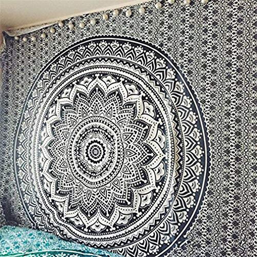 GLITZFAS Mandala Wandteppich Tapisserie Indische Tuch Böhmische Wandtuch Wandkunst Schlafzimmer (H,200 x 150 cm)