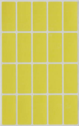 Royal Green Color Code Labels Rectangular 4cm x 2cm Yellow Stickers Rectangular Labels (40mm x 19mm) - 1000 Pack