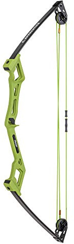 Bear Archery Apprentice Compound Youth Bow, Right Handed, Ages 4-7, Continuous Draw Weight up to 13.5 lbs, Continuous Draw Length up to 24, Ready-to-Shoot Accessories, Flo Green
