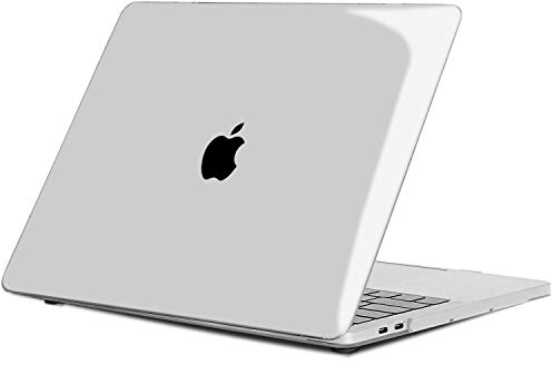 TECOOL Cover compatibile con MacBook Pro 15 Pollici 2019 2018 2017 2016 (A1990 A1707) con Touch Bar, Custodia Rigida Protettiva Sottile in Plastica Superficie Liscia, Trasparente