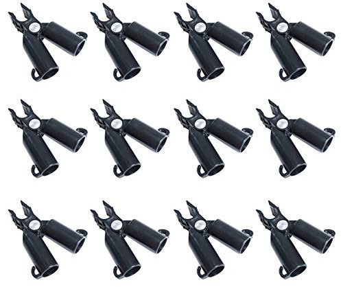 AK-XING Pack of 12 Plant Stake Connectors, A-Type Connecting Joints, Plant Plastic Connector for Home Garden Greenhouse Trellis