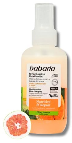 Babaria - Spray Nutritivo Y Reparador Pelo Muy Dañado | Protector De Calor Para El Pelo 150ml | Hidratante Pelo De Naranja | Protector Calor Pelo Hombres Y Mujeres