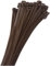 KnnX 28214 - Serre-Câble - Colliers Serrage - Attaches Cable - Lien Plastique - marron - 2,5 mm x 100 mm (petit) - 50 pièces - Point de rupture 8,2 kg