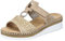 Rieker Femme V1243 Sandale, Beige, 43 EU