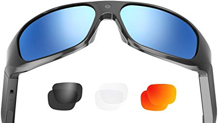 OHO 4K Ultra HD Water Resistance Video Sunglasses, Sports Action Camera with Built-in Memory and Polarized UV400 Protection Safety Lenses,Unisex Sport Design