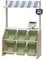 Teamson Kids Little Helper Pretend Play Wooden Market Grocery Stand Role Play Toy Set For Children with Interactive Features & 6 Accessories Green TD-13638A