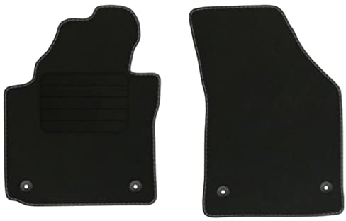 Veloursfussmatten Automatten Velourmatten für VW Caddy III Bj. 2003-2015 Mit Absatzschoner Passform Neu Basic VORNE ovale Befestigungen