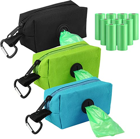 Dingion 3 Pack Diaper Bag Dispenser Set with 135 Disposal Trash Bags & Hook