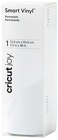 Cricut Joy Smart Vinyl Permanent Weiß (matt) 1,2 m selbstklebende Vinylrolle für die Verwendung mit Cricut Joy 2009832 1.2m (4ft)
