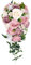 Fouriding Hochzeit Bouquet für Braut, Wasser Tropfen Wasserfall Braut künstliche Blumen Bouquet für Zeremonie Jahrestag Braut Dusche Party Hochzeit Dekoration (Lotuswurzel Rosen)