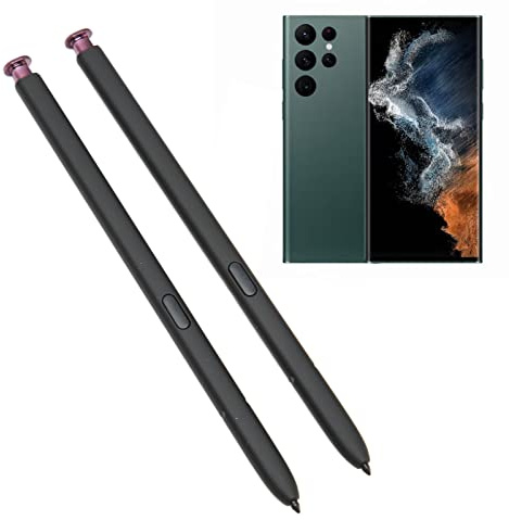 2 Pcs Stylet de Téléphone écrans Tactiles S Pen de Remplacement pour Galaxy S22 S22 Ultra 5G, Stylet avec 5 Embouts Remplaçables et Broche D'éjection, Stylo de Dessin