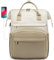 LOVEVOOK Laptop Backpack Rucksack Womens, 17 inch Large Work Bags for Women, College Bags for Teacher, Computer Bag with USB Port for Business Travel, Beige