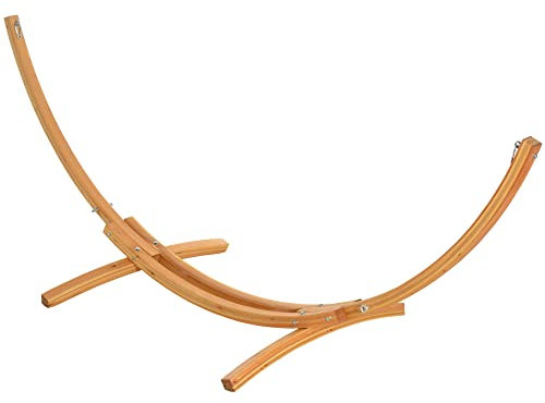 Outsunny Soporte para Hamaca de Madera 325x120x118 cm Estructura para Hamaca Carga 120 kg para Jardín Terraza Balcón Natural