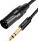 SHULIANCABLE Cavo XLR a 6.35 mm, Jack stereo da 6,35 mm TRS a cavo di interconnessione bilanciato maschio XLR per Microfono, Altoparlante, Amplificatore, Audio Console, Mixer (Male, 10M)