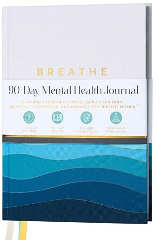 Hopeful Horizons 90 Tage geführtes Tagebuch für psychische Gesundheit, Angst, Achtsamkeit & emotionales Wohlbefinden – tägliche Aufforderung zur Selbstpflege, Selbstreflexion, Ruhe, Stressabbau