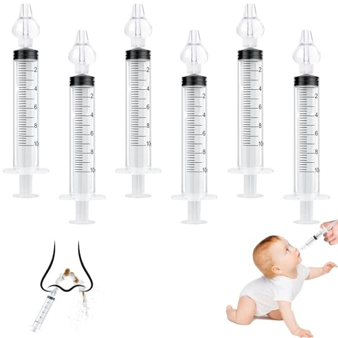 6 Pièces Mouché-Bébé Irrigateur Nasal Aspirateur Nasal En Silicone Sûr Outil De Nettoyage Du Nez avec Embouts En Silicone Doux Et Lavables