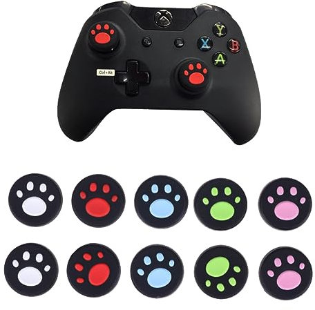 BESTonZON 10stücke Katzenpfoten Silikon Joystick Schutzkappen rutschfeste Abdeckung Für Controller Verbessert Grip Und Schützt Vor Abnutzung